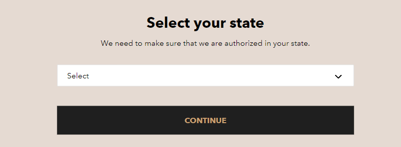 Select your state dropdown