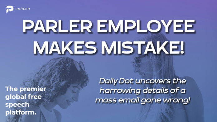 Parler Employee Makes Mistake